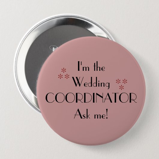 Im der Hochzeits-Koordinator Button (Vorne & Hinten)