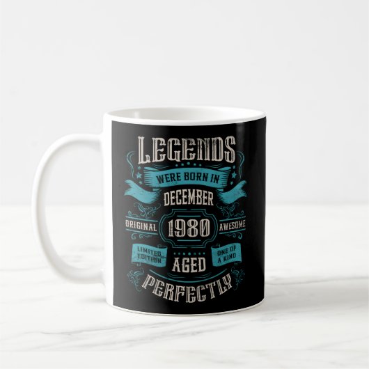 Im Dezember 1980 waren 43 Legenden Geboren Kaffeetasse (Links)