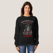Im Dezember sah mich der Typ Devil mit meinem Kopf Sweatshirt (Vorne ganz)