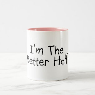 Im die bessere Hälfte Zweifarbige Tasse