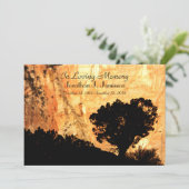 Im Dienst für Erinnerungserinnerungen, einsame Bäu Einladung (Stehend Vorderseite)