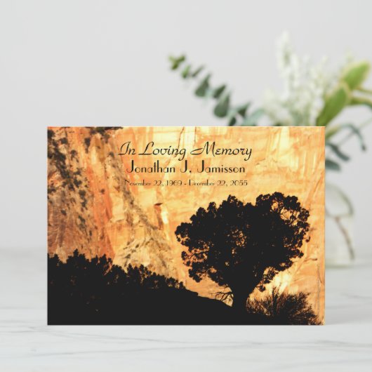 Im Dienst für Erinnerungserinnerungen, einsame Bäu Einladung (Stehend Vorderseite)