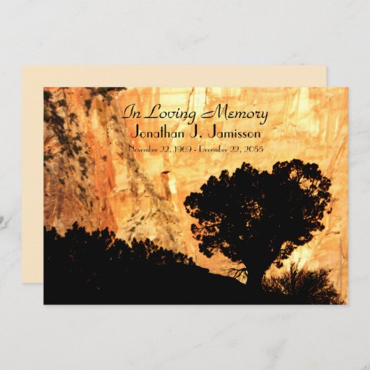 Im Dienst für Erinnerungserinnerungen, einsame Bäu Einladung (Vorne/Hinten)