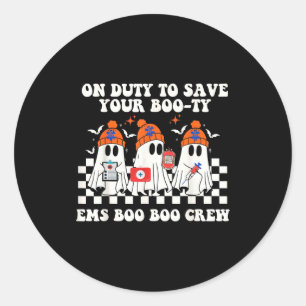 Im Dienst, um Ihren Boo-ty zu retten Ems Boo Boo C Runder Aufkleber
