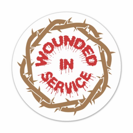 Im Dienst verwundet Aufkleber (Vorderseite)