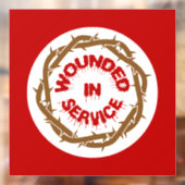 Im Dienst verwundet Fensteraufkleber (Blatt 2)