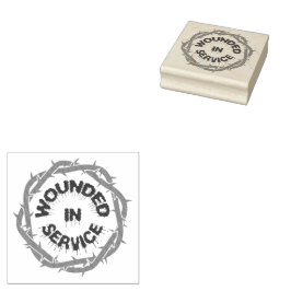 Im Dienst verwundet Gummistempel