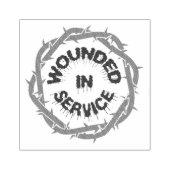 Im Dienst verwundet Gummistempel (Prägung)