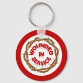 Im Dienst verwundet Schlüsselanhänger (Vorderseite)