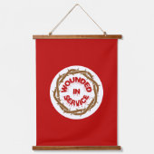 Im Dienst verwundet Wandteppich Mit Holzrahmen (Vorderseite)