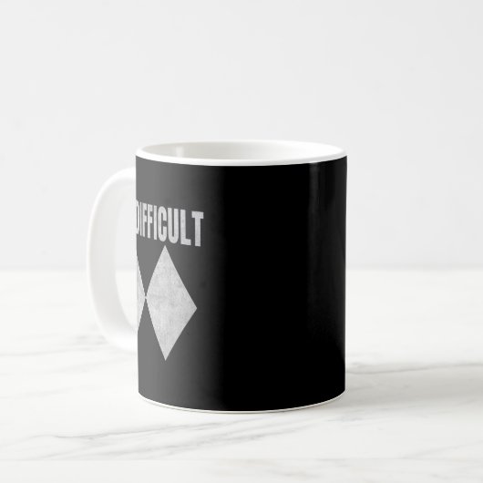 I'm Difficult Funny Double Black Diamonds Ski Snow Kaffeetasse (Vorderseite Links)