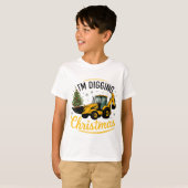 I'm Digging Christmas Cute Excavator Tree Kids T-Shirt (Vorne ganz)