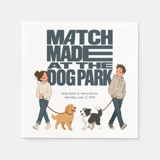 Im Dog Park getroffen Serviette (Vorderseite)