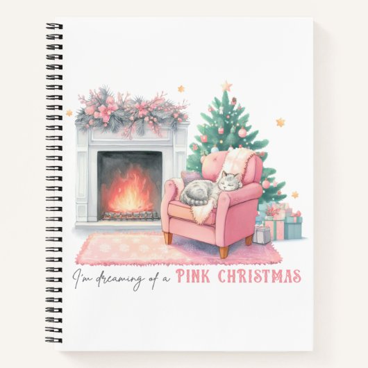I'm Dreaming of a Pink Christmas Journal Notizblock (Vorderseite)