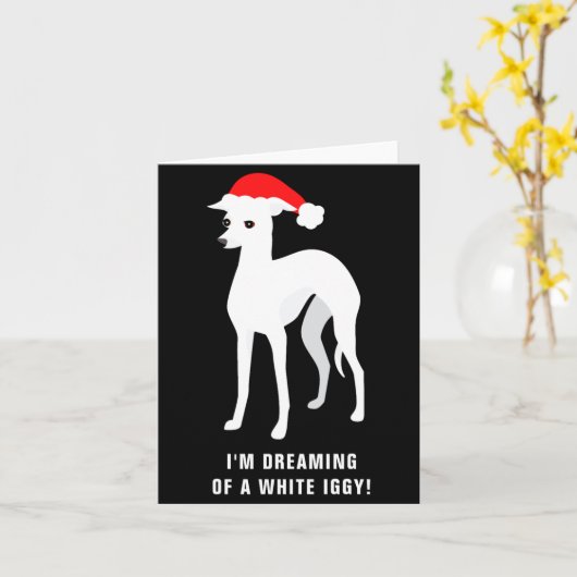 Im Dreaming Of A White Iggy Christmas Karte (Gelbe Blume)