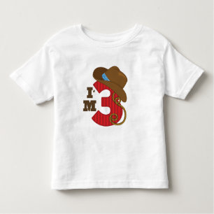 Im drei Cowboy-Geburtstag Kleinkind T-shirt