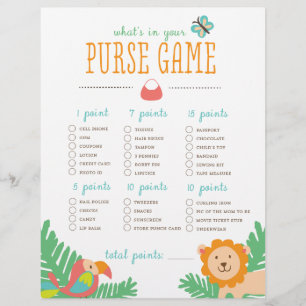 Im Dschungel, was ist in deiner Handtasche? Spiel