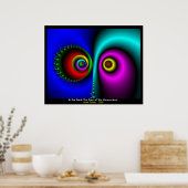 Im Dunkeln, die Augen des Mesmerisierten Poster (Küche)