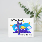 Im Dunkeln folgen Sie dem religiösen Geschenk des Postkarte (Stehend Vorderseite)