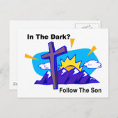 Im Dunkeln folgen Sie dem religiösen Geschenk des Postkarte (Vorne/Hinten)