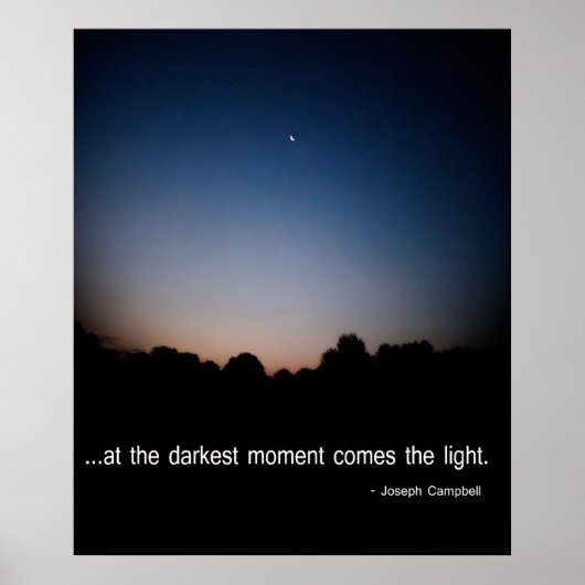 Im dunkelsten Moment kommt das Licht. Poster (Vorne)