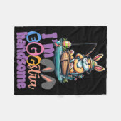 Im Eggstra Handsome Bunny Fischen B Fisch Ostern D Fleecedecke (Vorderseite (Horizontal))