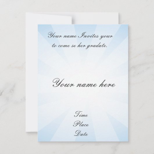 Im ein gradiate einladung (Rückseite)