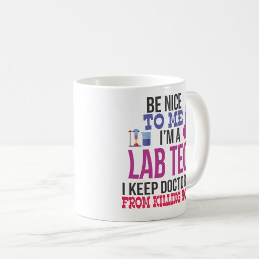 Im ein Labradortech-Kaffee-Tassen-Labortechniker Kaffeetasse (VorderseiteRechts)