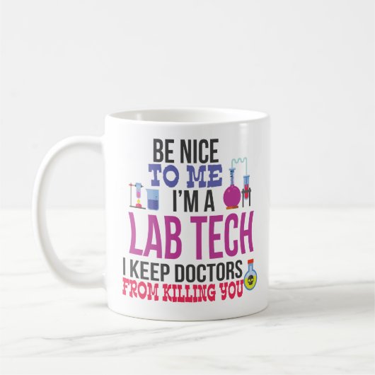 Im ein Labradortech-Kaffee-Tassen-Labortechniker Kaffeetasse (Links)