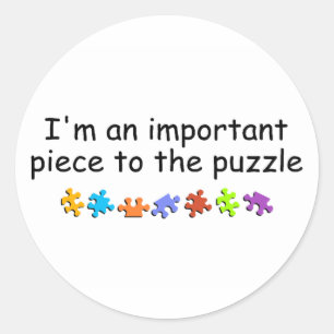Im ein wichtiges Puzzleteil Runder Aufkleber