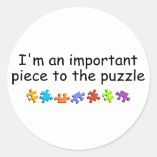 Im ein wichtiges Puzzleteil Runder Aufkleber