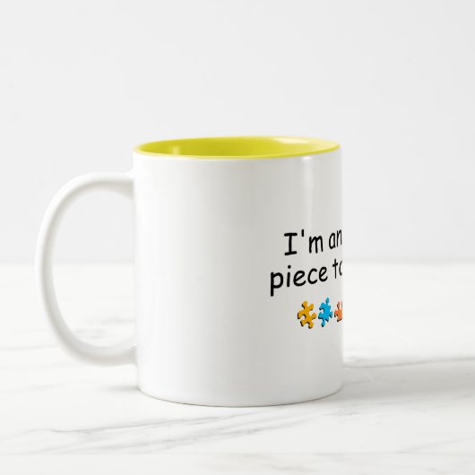 Im ein wichtiges Puzzleteil Zweifarbige Tasse (Links)