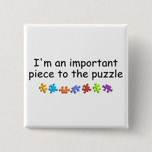 Im ein wichtiges Stück des Autismus-Puzzlespiels Button
