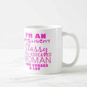 Im eine intelligente gut ausgebildete noble Frau Kaffeetasse