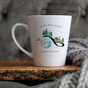 Im Einklang mit der Natur   Rustikales Wasserfarbe Milchtasse