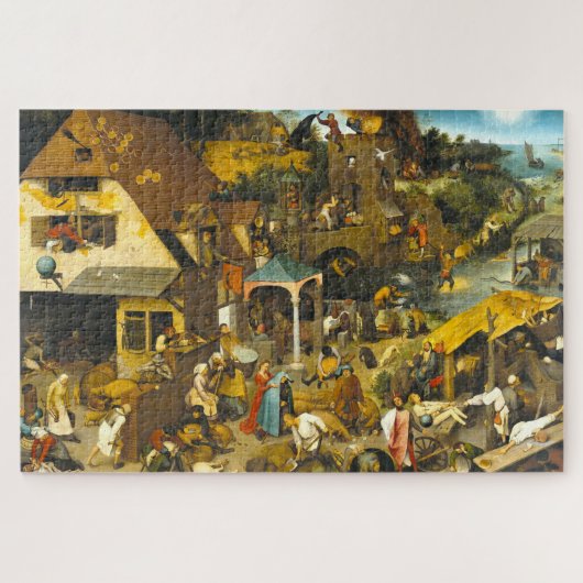 im Einzelnen Pieter Brueghel "Dutch Proverbs" 1559 Puzzle (Horizontal)