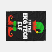 I'm Ekg Tech Elf Family Pajama Christmas Electroca Fleecedecke (Vorderseite (Horizontal))