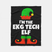 I'm Ekg Tech Elf Family Pajama Christmas Electroca Fleecedecke (Vorderseite)