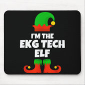 I'm Ekg Tech Elf Family Pajama Christmas Electroca Mousepad (Vorne)