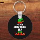 I'm Ekg Tech Elf Family Pajama Christmas Electroca Schlüsselanhänger (Vorderseite)