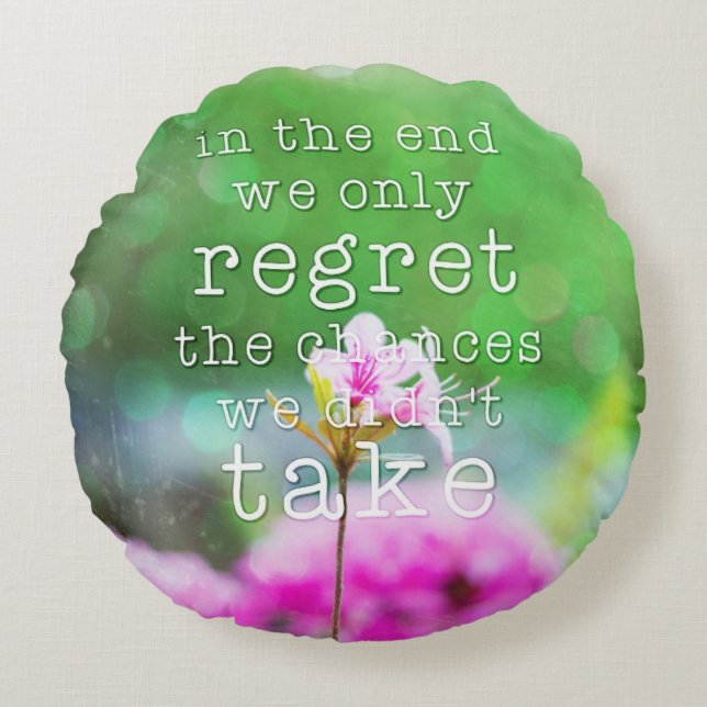 Im Ende… Rundes Kissen (Vorderseite)