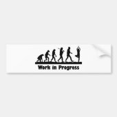 Im Entstehen befindliches Werk (Yoga) Autoaufkleber (Vorne)