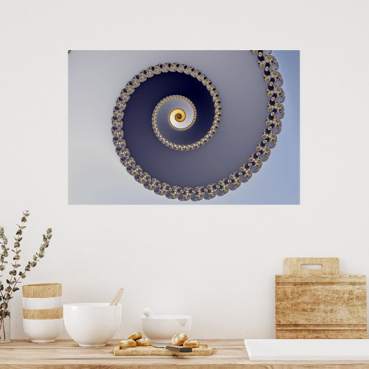 Im Erdgeschoss - Fraktal Poster (Küche)