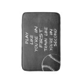 Im ersten Baseball motivierend Badematte (Vorderseite Vertikal)