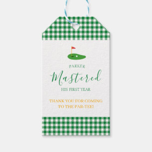 Im ersten Jahr in einem grünen Geburtstag beherrsc Geschenkanhänger