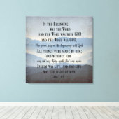 Im ersten KJV Bibelverse Leinwanddruck (Insitu (Holzboden))