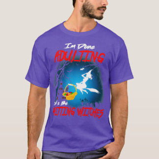 Im Erwachsenenalter werden Gelassen, Hexen zu knit T-Shirt