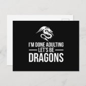 IM Erwachsener Lasse: Drachen Postkarte (Vorne/Hinten)