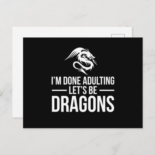 IM Erwachsener Lasse: Drachen Postkarte (Vorne/Hinten)