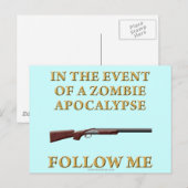 Im Fall einer Zombie-Apokalypse Postkarte (Vorne/Hinten)